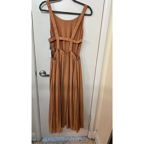 1. State Tan Large Smock Dress Womens Size L New Beautiful - Picture 5 of 12